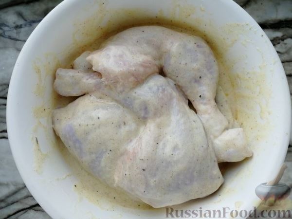 Куриные ножки в пряном кефирном маринаде, запечённые в духовке